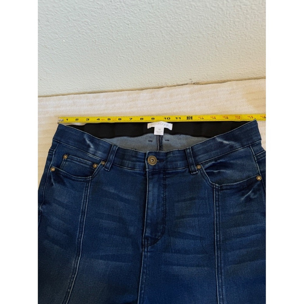 Aveology Womens Blue Flareโ Jeans Bootcut Denim Front Seam Size 18 - Picture 15 of 16